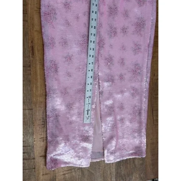 LoveShackFancy Stasia Sequin Dress Sz 2 Love Shack Fancy Flamenco Pink Ethereal - Picture 11 of 16